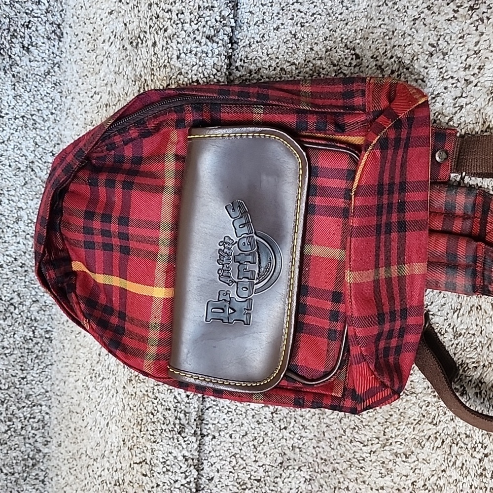 RARE 90s Dr Martens Tartan Plaid Mini Backpack